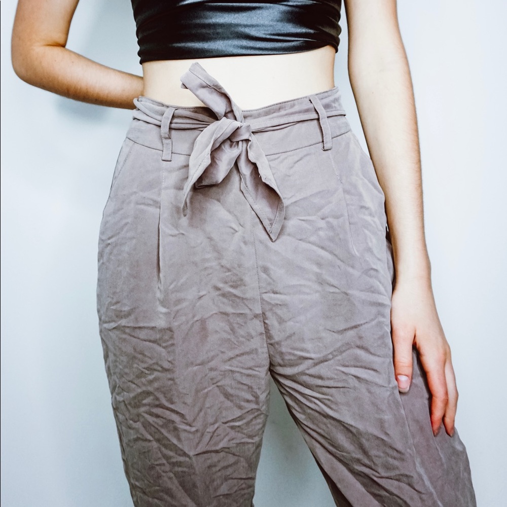 Nordstrom | Tan Leith tie waist pants - Taupe, XS